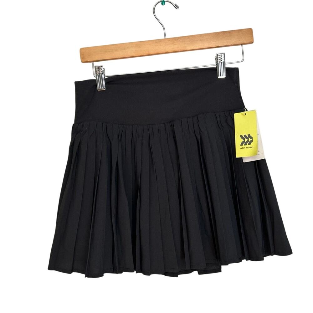 NWT All In Motion Black Women High Rise Pleated Tennis/Athletic Golf Skirt S